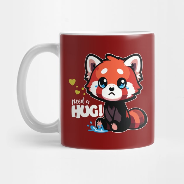 Kawaii Red Panda Need A Hug by hippohost